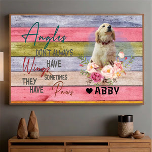 Personalized Pet Poster – 'Angels Don't Always Have Wings' Tribute at 89Prints