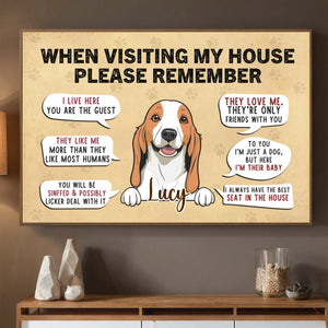 Personalized Dog Poster – “When Visiting My House” Funny Wall Art – 89Prints