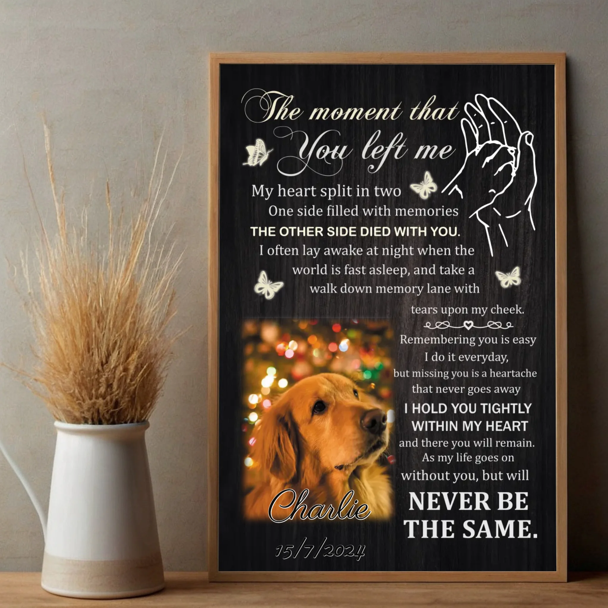 Personalized Pet Memorial Poster A Beautiful Tribute to Honor Your Loyal Friend - 89Prints
