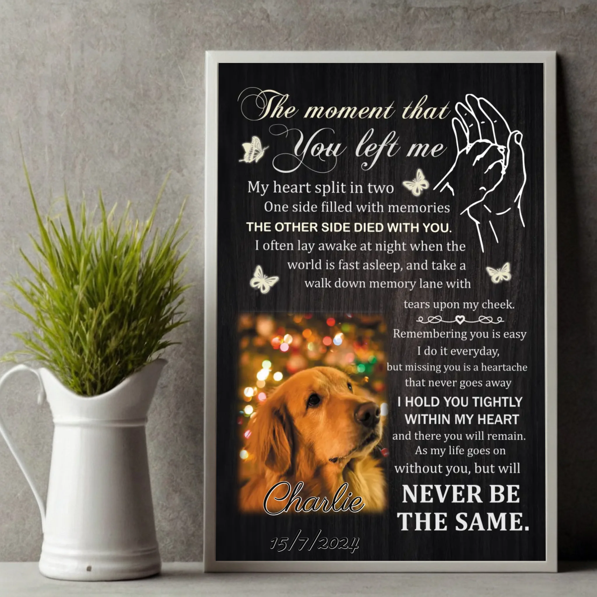 Personalized Pet Memorial Poster A Beautiful Tribute to Honor Your Loyal Friend - 89Prints