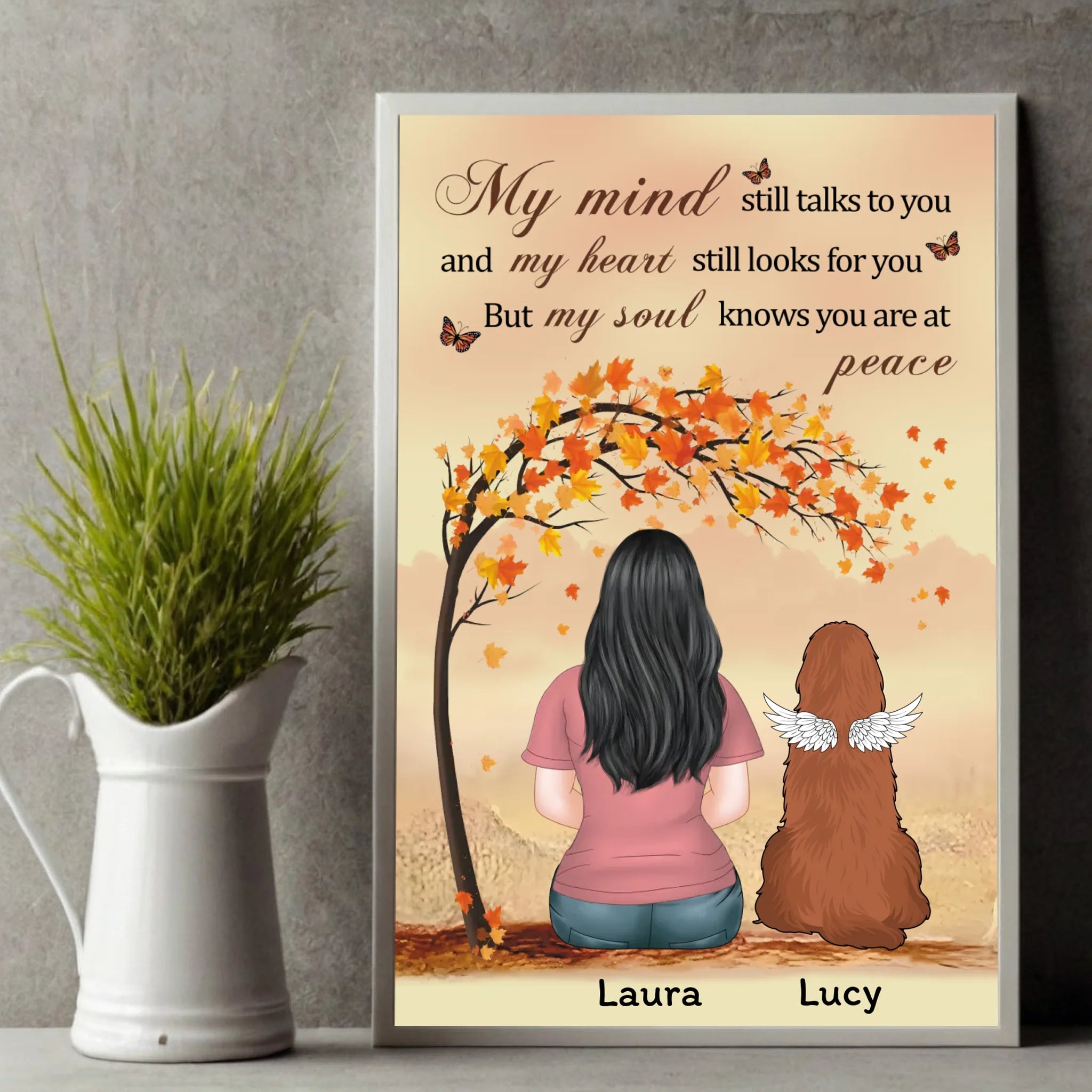 Custom Pet Loss Poster – In Loving Memory Dog Tribute – 89Prints