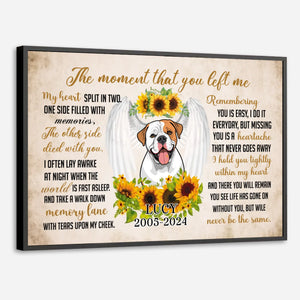 Personalized Memorial Poster – The Moment You Left Me Bereavement Wall Decor – 89Prints