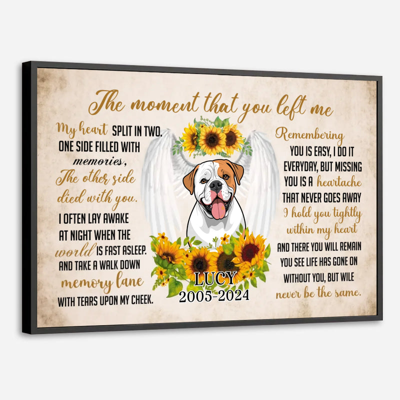 Personalized Memorial Poster – The Moment You Left Me Bereavement Wall Decor – 89Prints