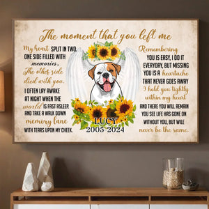 Personalized Memorial Poster – The Moment You Left Me Bereavement Wall Decor – 89Prints
