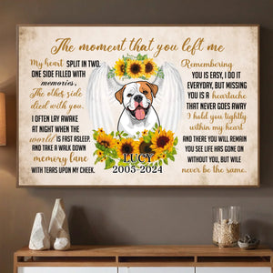 Personalized Memorial Poster – The Moment You Left Me Bereavement Wall Decor – 89Prints