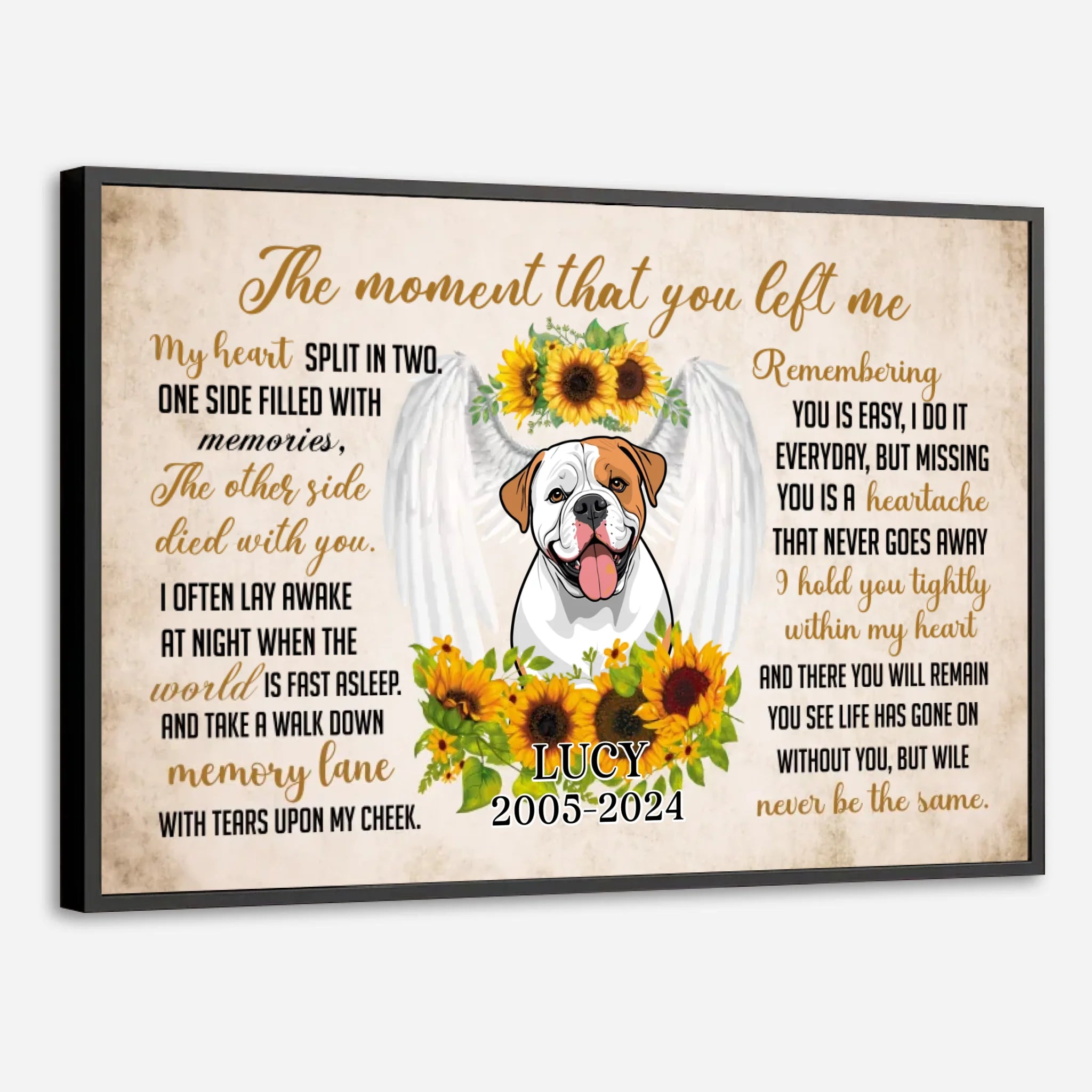 Personalized Memorial Poster – The Moment You Left Me Bereavement Wall Decor – 89Prints