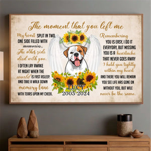 Personalized Memorial Poster – The Moment You Left Me Bereavement Wall Decor – 89Prints