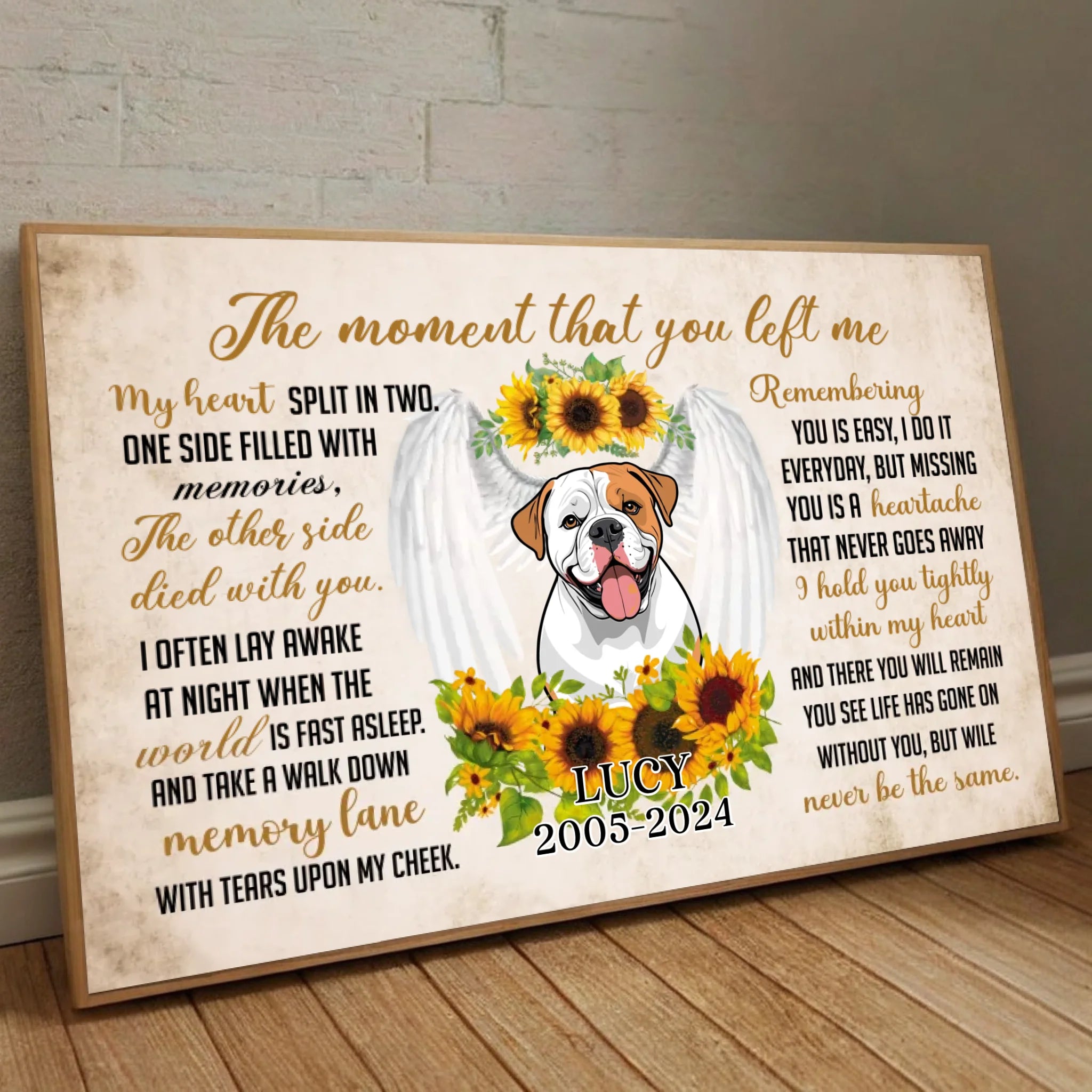 Personalized Memorial Poster – The Moment You Left Me Bereavement Wall Decor – 89Prints