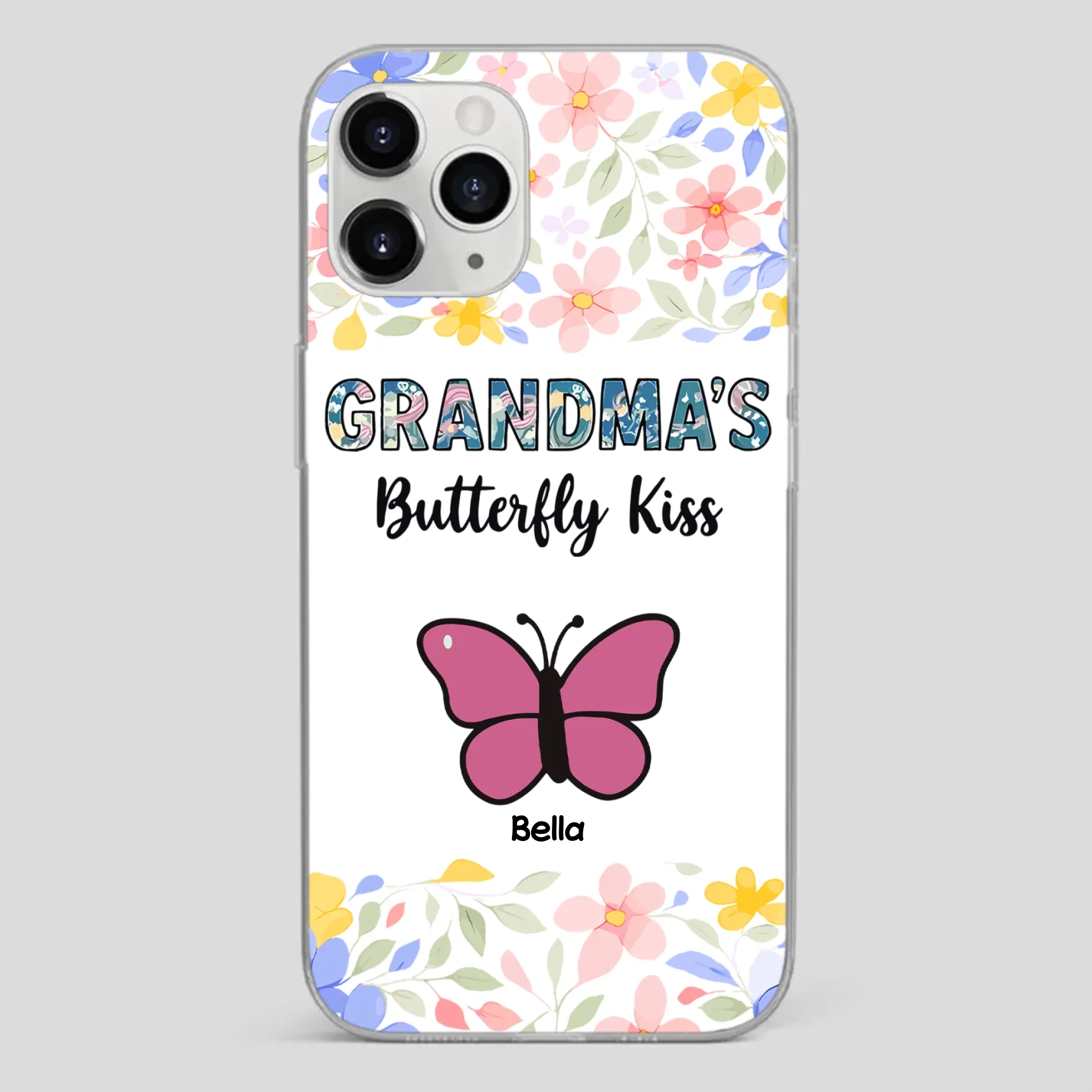 Grandma’s Butterfly Kiss Phone Case – Sweet Personalized Gift for Grandma - 89Prints