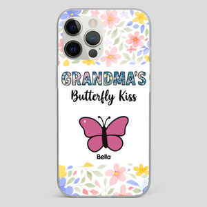 Grandma’s Butterfly Kiss Phone Case – Sweet Personalized Gift for Grandma - 89Prints