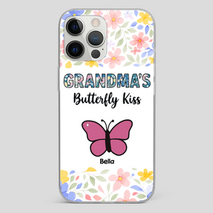 Grandma’s Butterfly Kiss Phone Case – Sweet Personalized Gift for Grandma - 89Prints