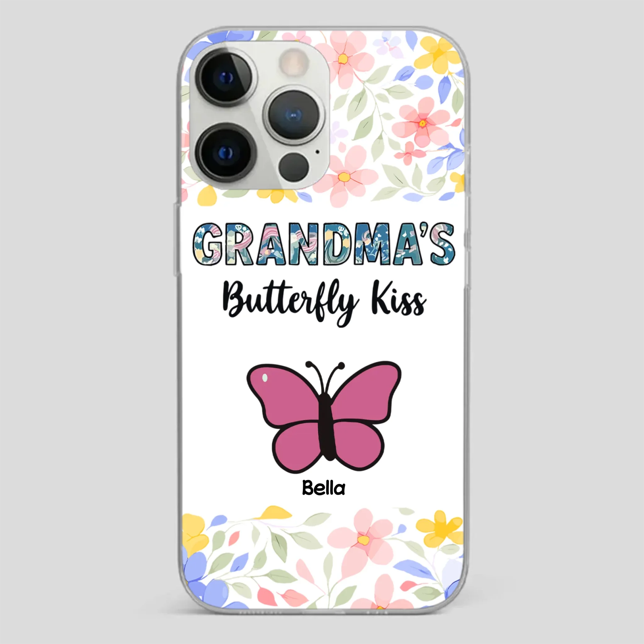 Grandma’s Butterfly Kiss Phone Case – Sweet Personalized Gift for Grandma - 89Prints