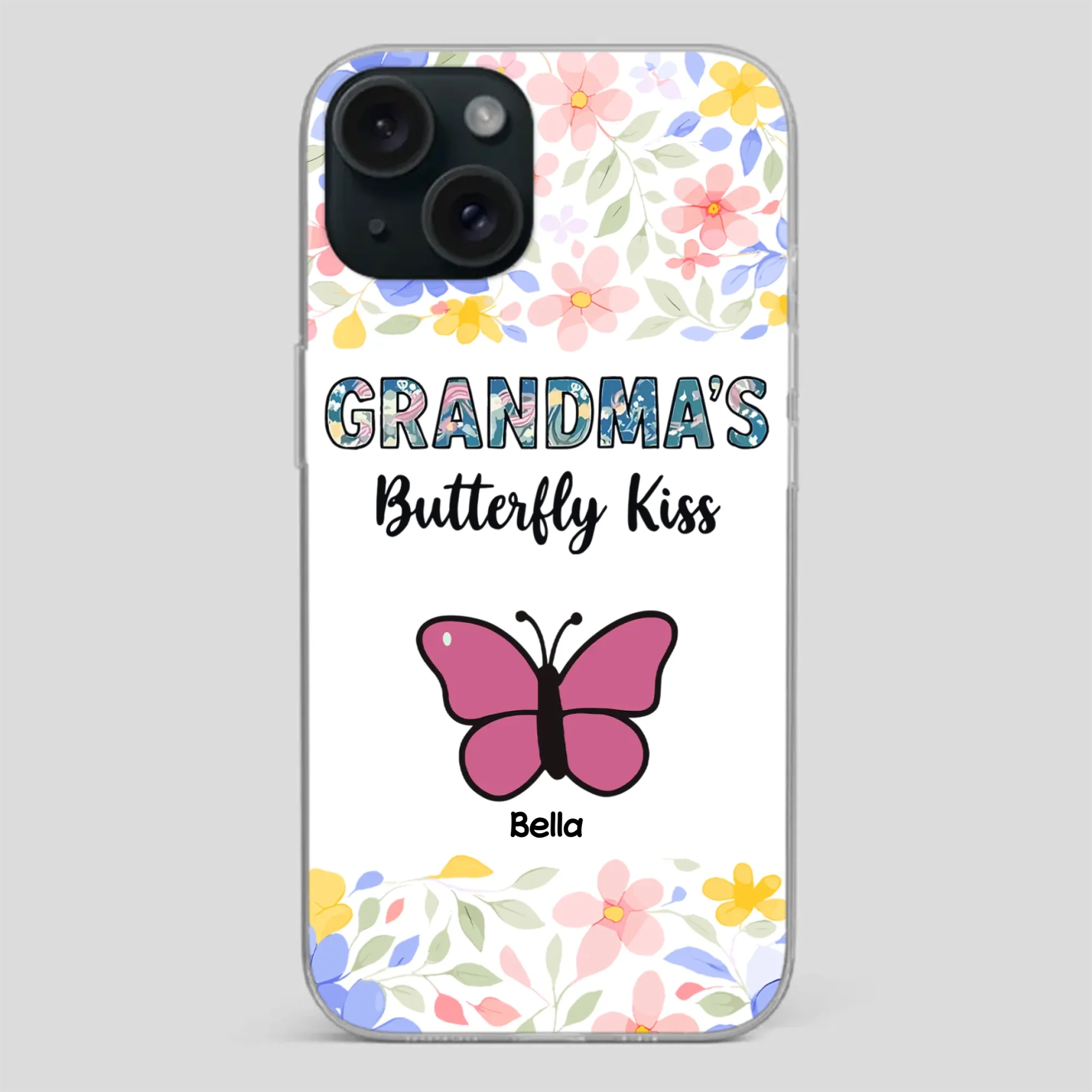 Grandma’s Butterfly Kiss Phone Case – Sweet Personalized Gift for Grandma - 89Prints