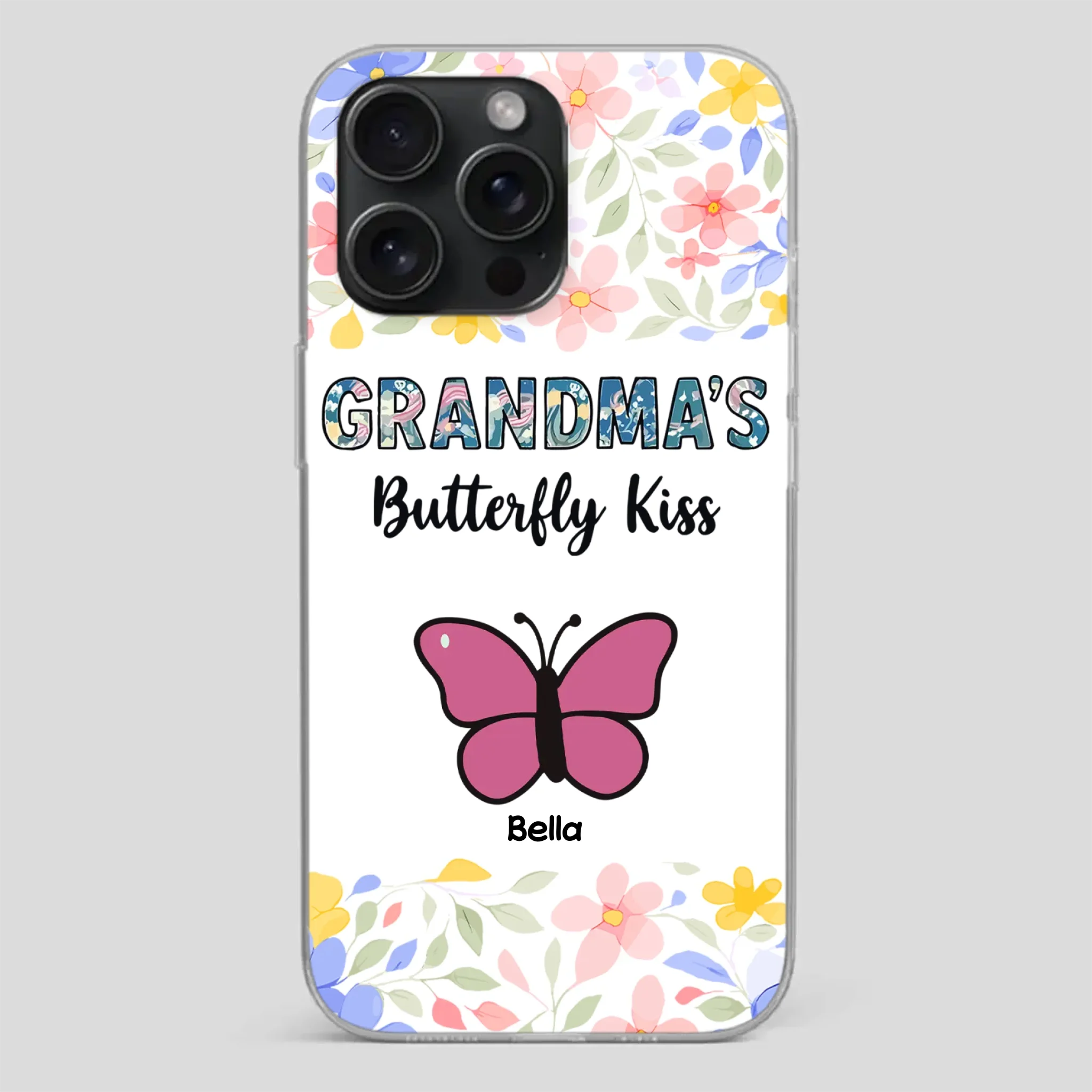 Grandma’s Butterfly Kiss Phone Case – Sweet Personalized Gift for Grandma - 89Prints