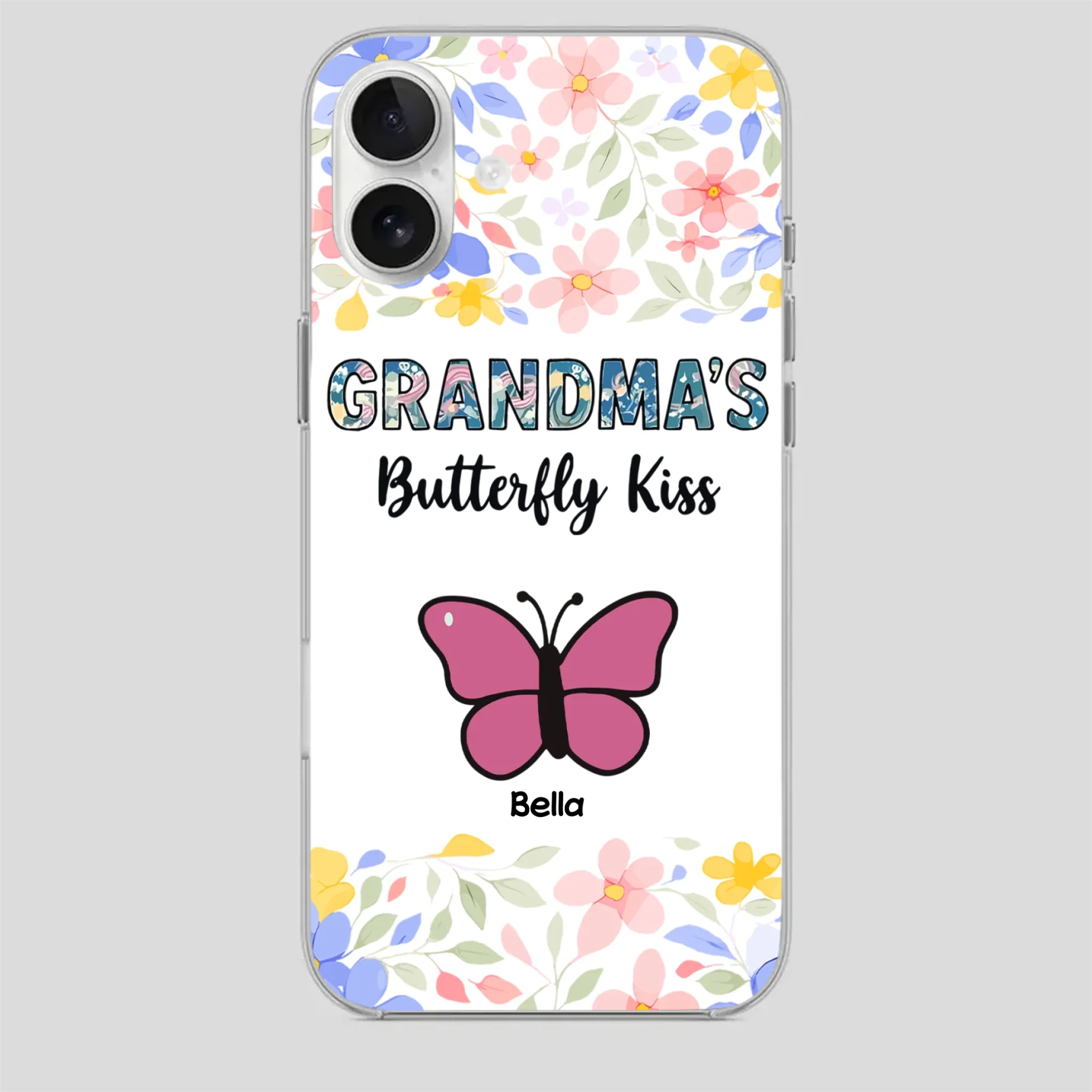 Grandma’s Butterfly Kiss Phone Case – Sweet Personalized Gift for Grandma - 89Prints