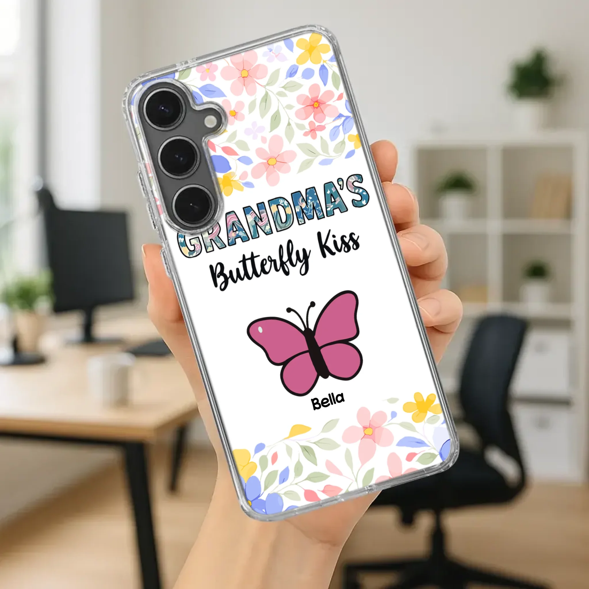 Grandma’s Butterfly Kiss Phone Case – Sweet Personalized Gift for Grandma - 89Prints