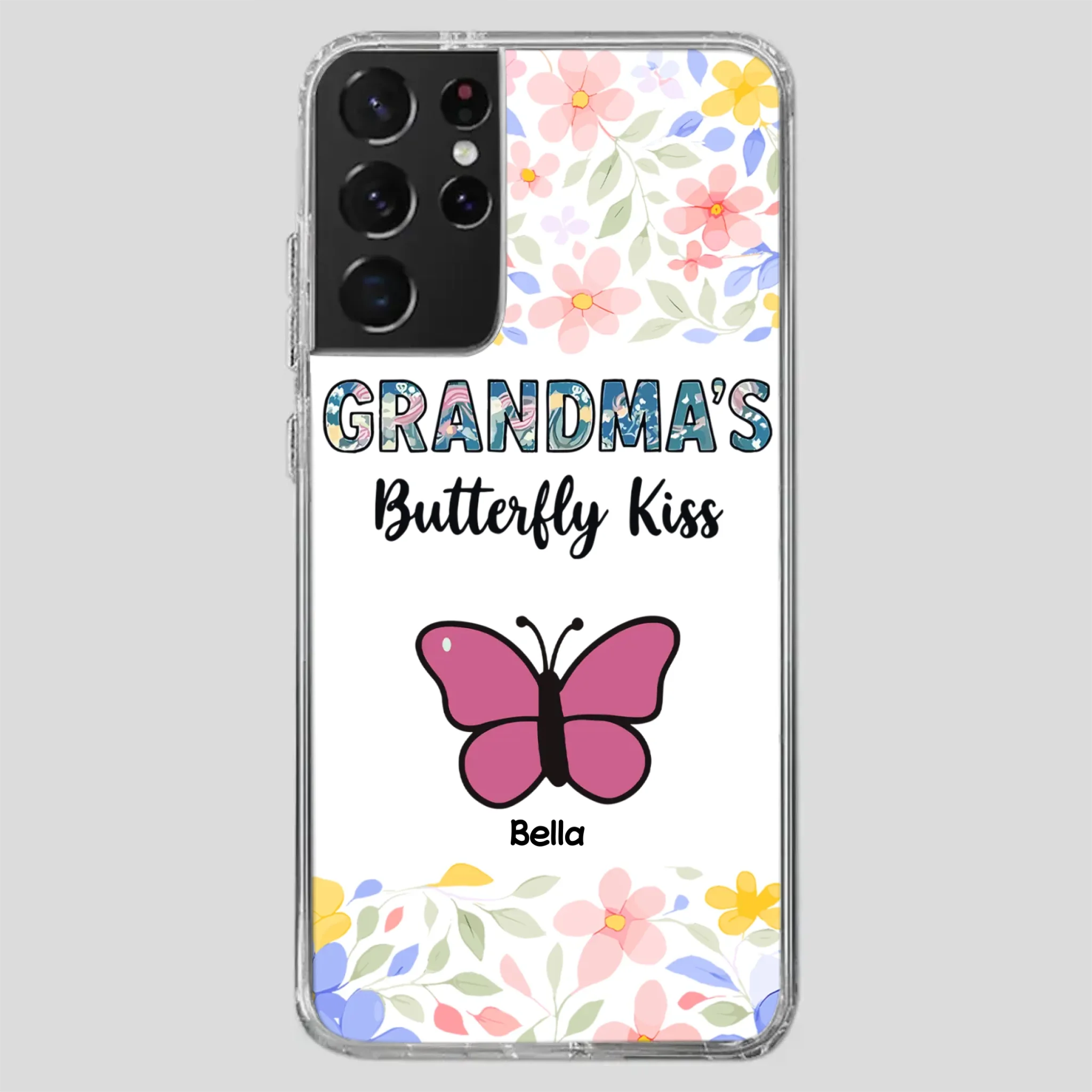 Grandma’s Butterfly Kiss Phone Case – Sweet Personalized Gift for Grandma - 89Prints