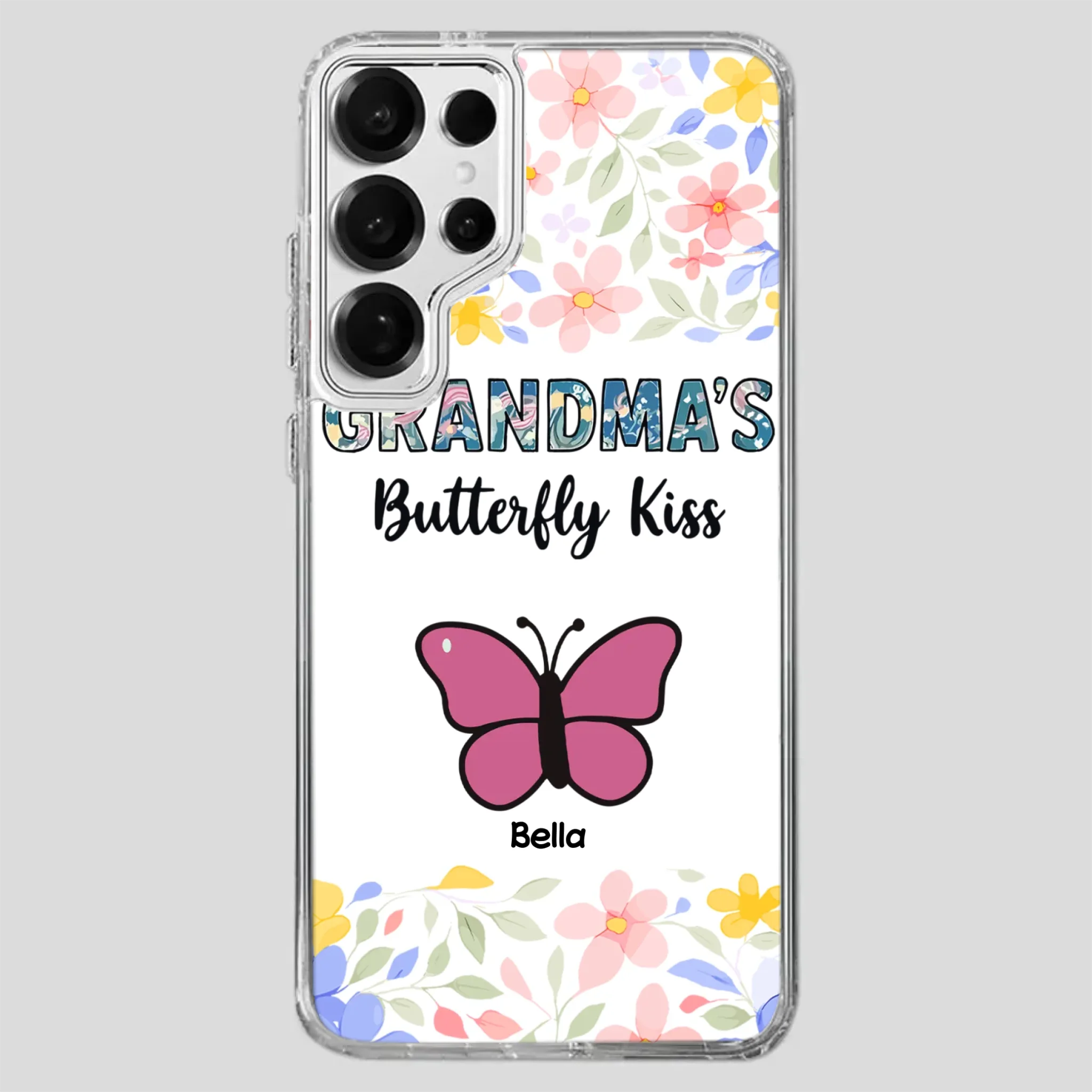 Grandma’s Butterfly Kiss Phone Case – Sweet Personalized Gift for Grandma - 89Prints