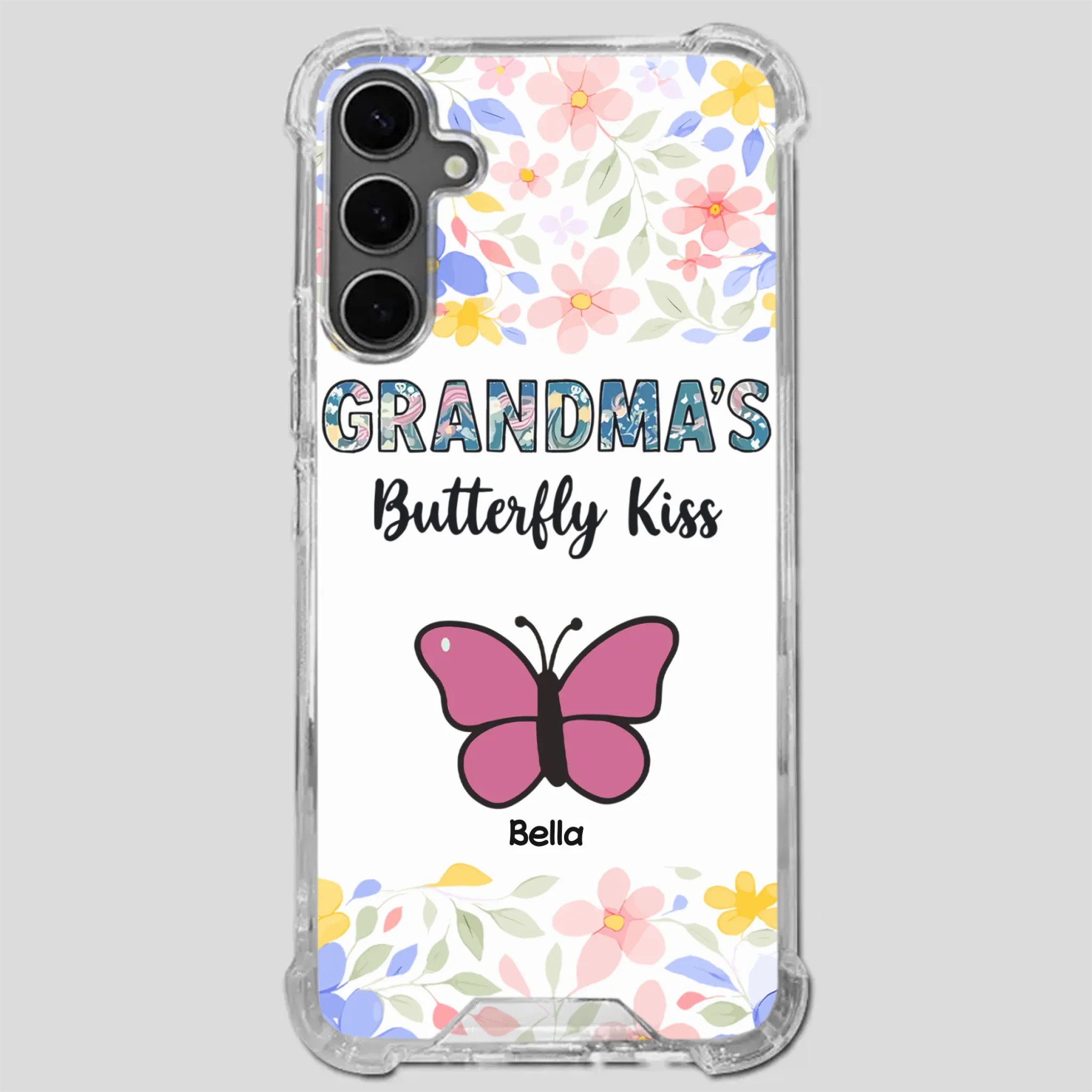 Grandma’s Butterfly Kiss Phone Case – Sweet Personalized Gift for Grandma - 89Prints