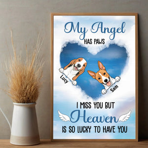 Personalized Dog Memorial Poster – Love Beyond Heaven – 89Prints