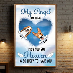 Personalized Dog Memorial Poster – Love Beyond Heaven – 89Prints