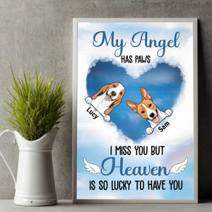 Personalized Dog Memorial Poster – Love Beyond Heaven – 89Prints