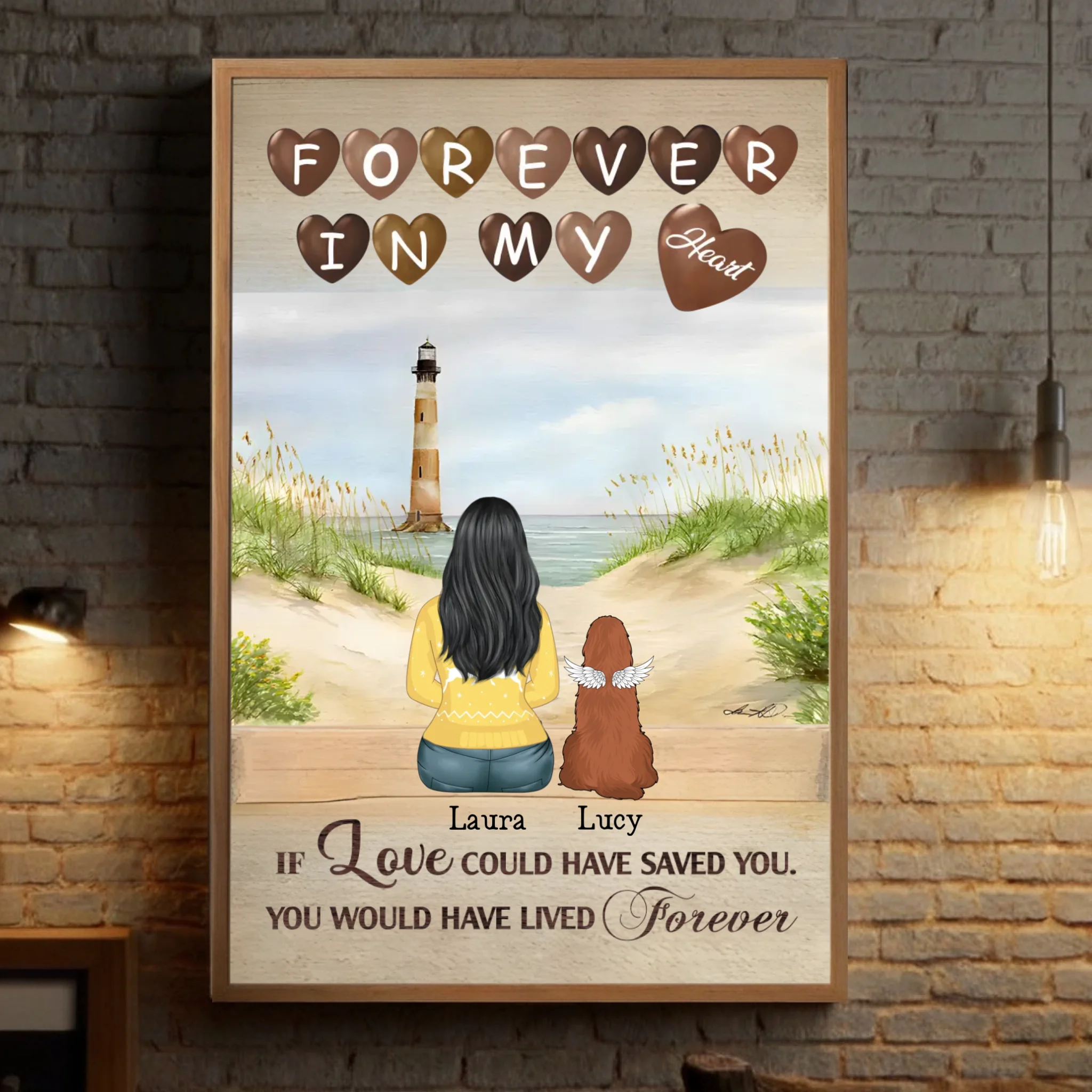 Personalized Pet Remembrance Art – Eternal Bond Dog Tribute – 89Prints