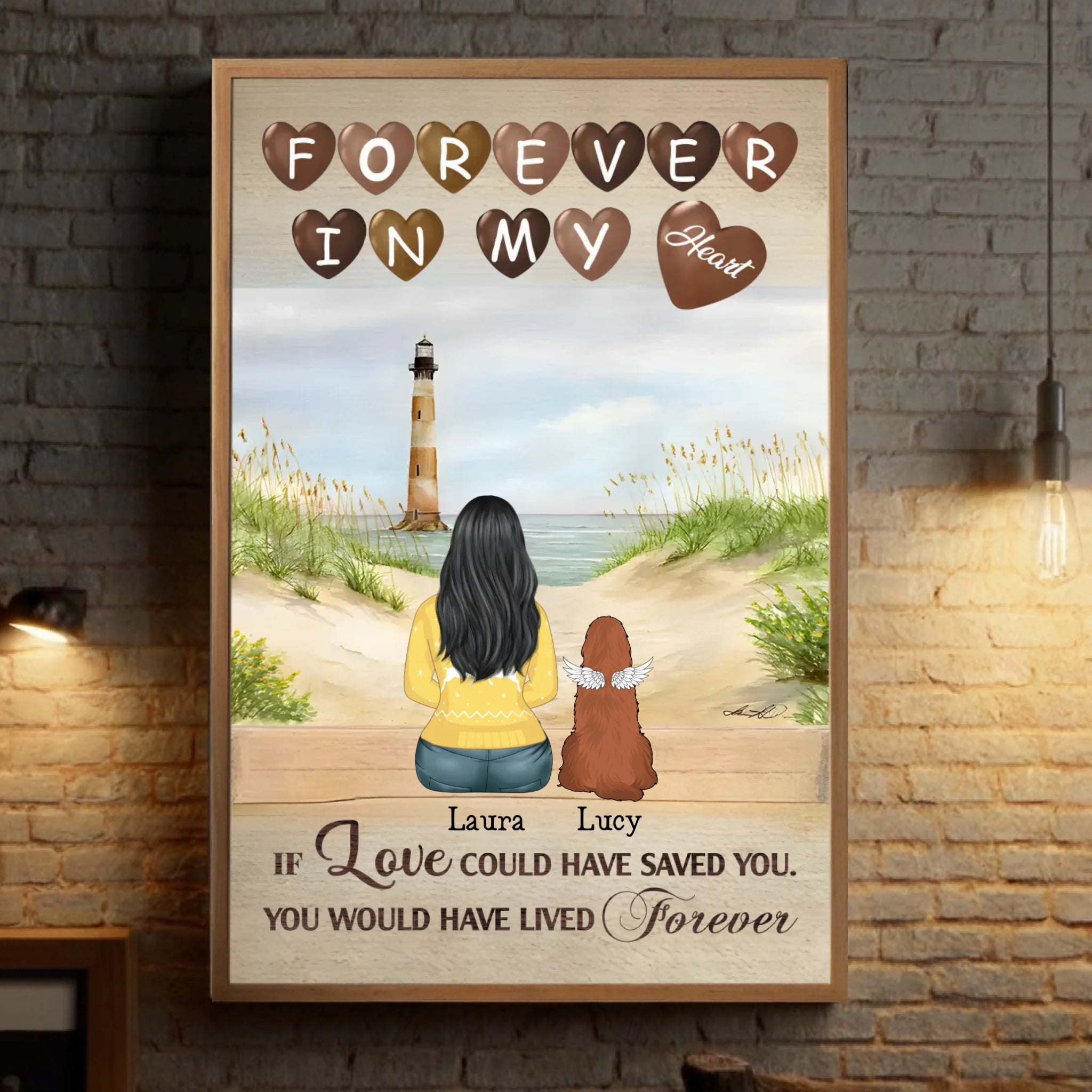 Personalized Pet Remembrance Art – Eternal Bond Dog Tribute – 89Prints