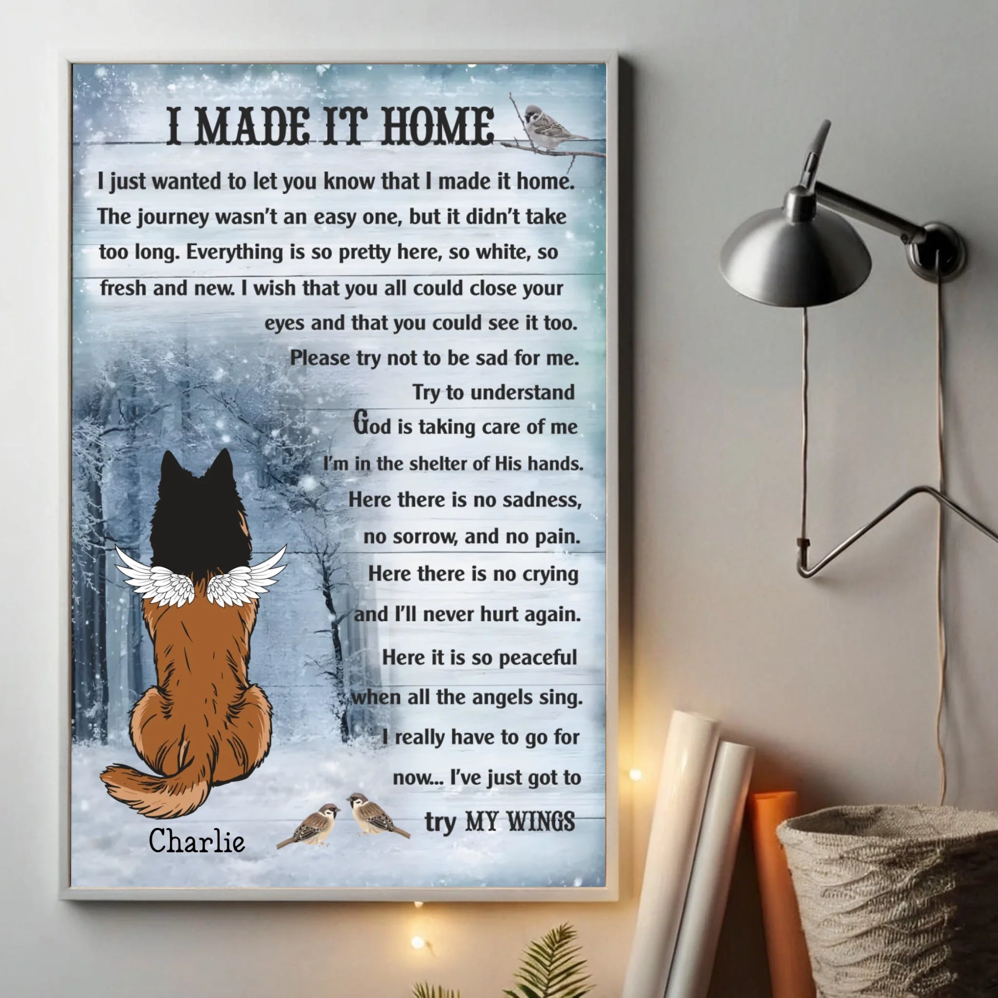 Personalized Dog Memorial Poster – I Made It Home Pet Loss Keepsake – 89Prints