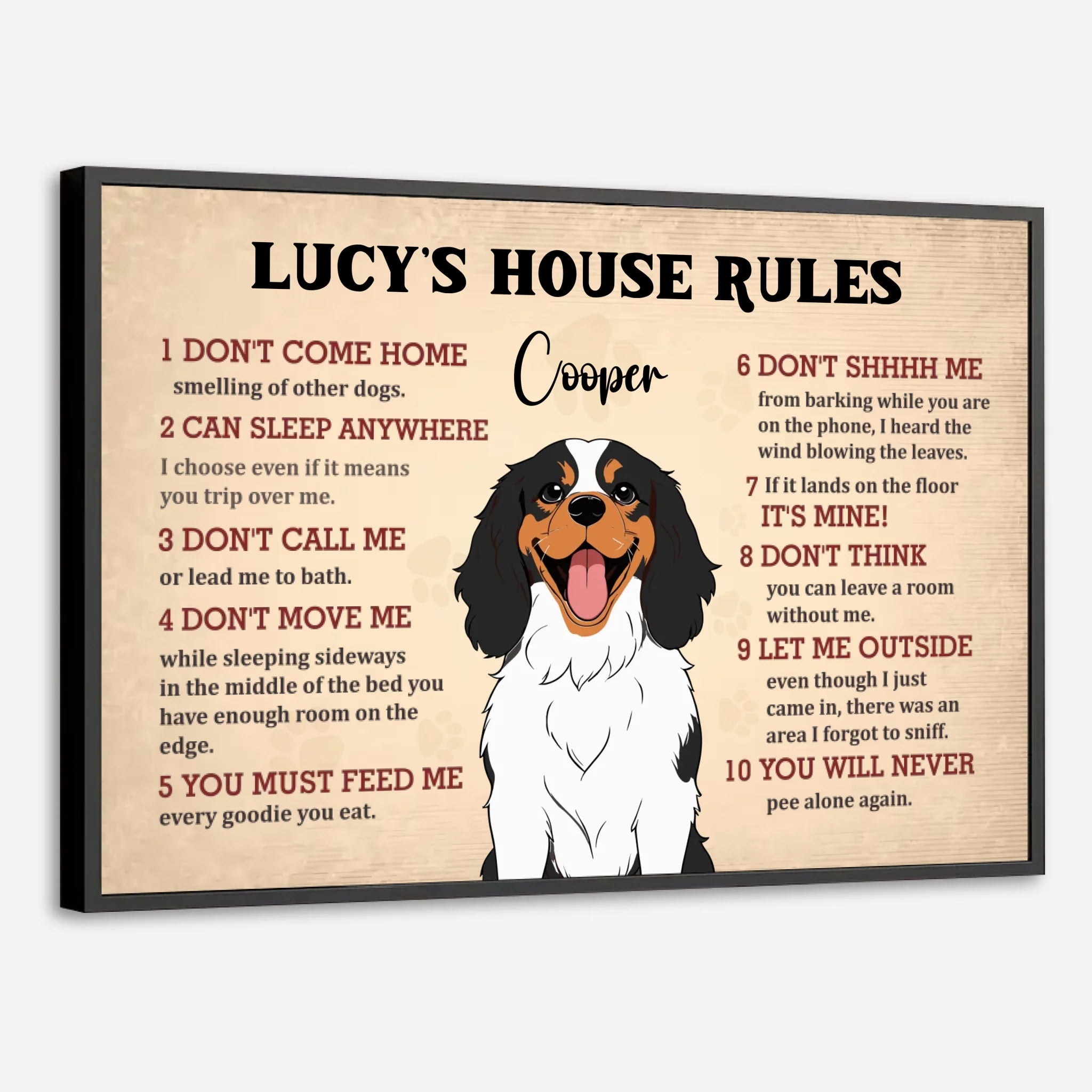 Custom Pet House Rules Poster – Personalized Dog or Cat Wall Print – 89Prints