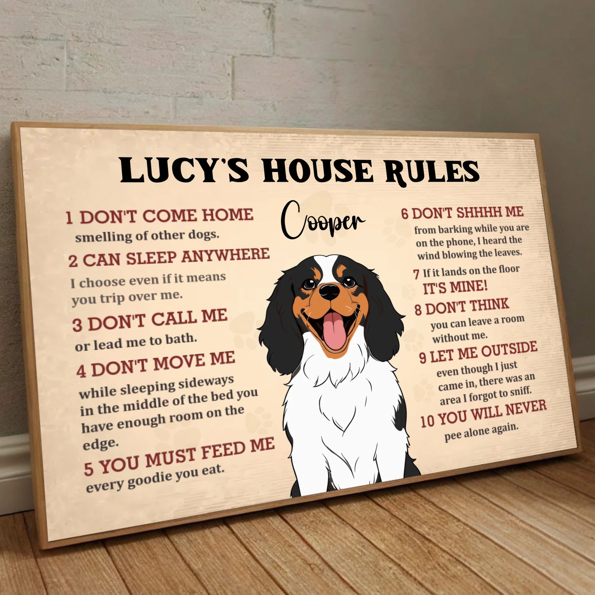 Custom Pet House Rules Poster – Personalized Dog or Cat Wall Print – 89Prints
