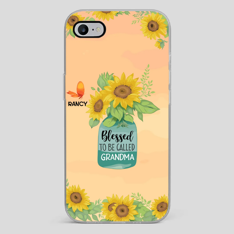 Blessed to Be Called Grandma – Sunflower and Butterfly Phone Case - 89Prints