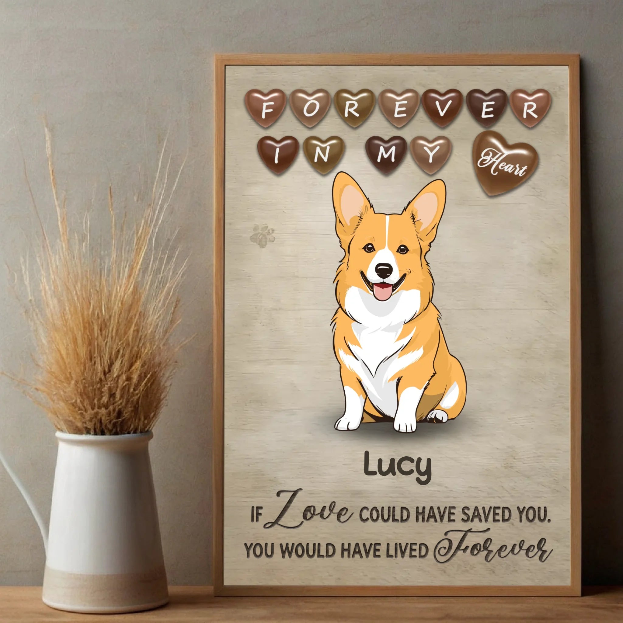 Forever Home Personalized Dog Poster – Custom Pet Wall Print - 89Prints