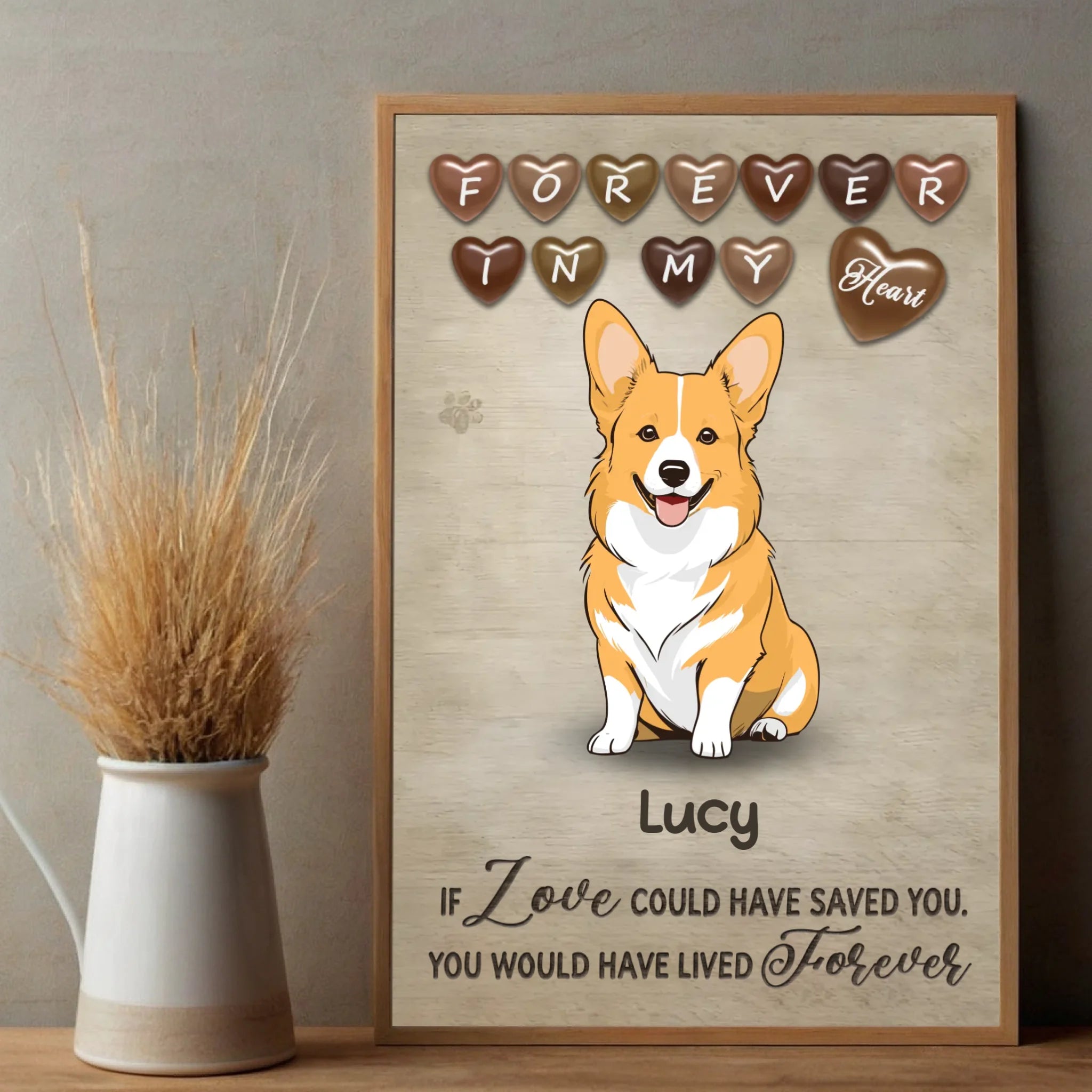 Forever Home Personalized Dog Poster – Custom Pet Wall Print - 89Prints