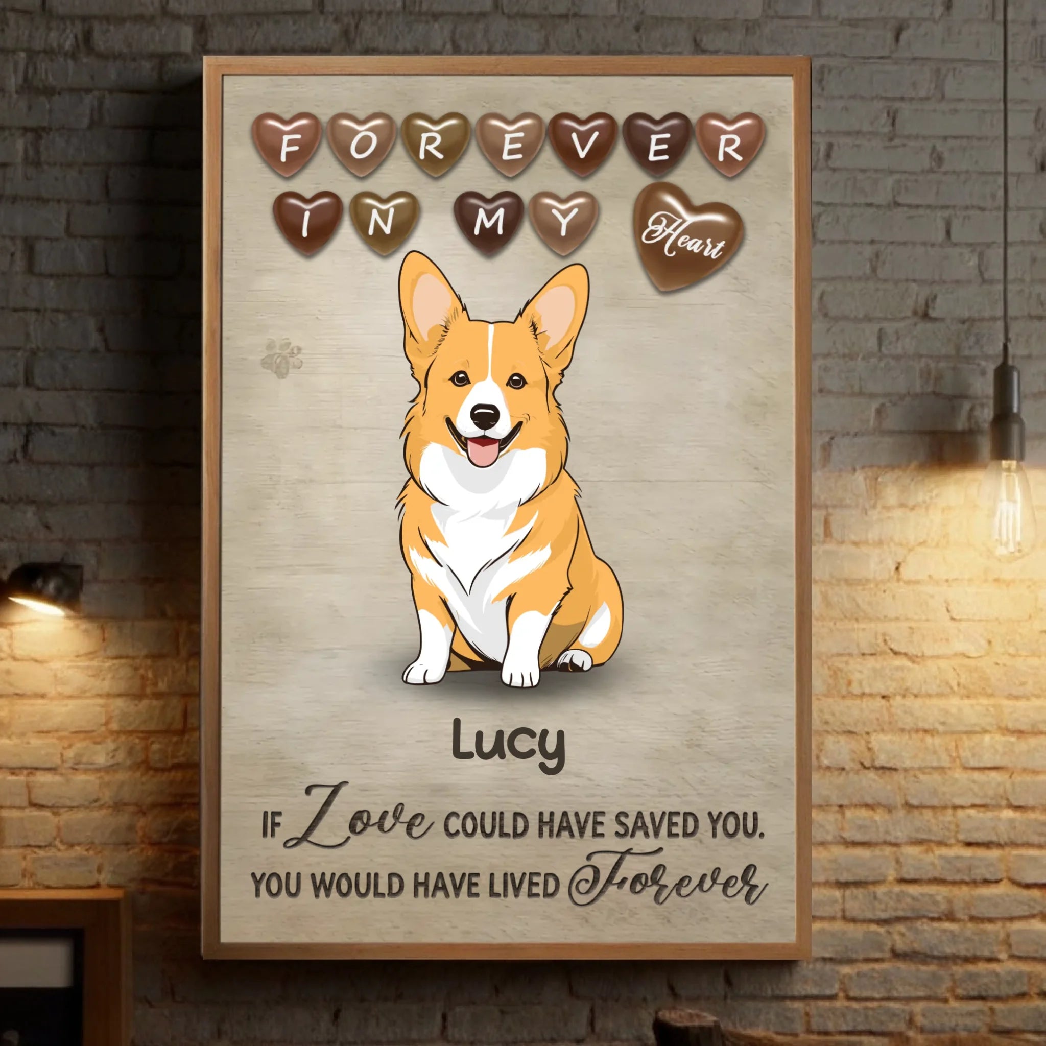 Forever Home Personalized Dog Poster – Custom Pet Wall Print - 89Prints