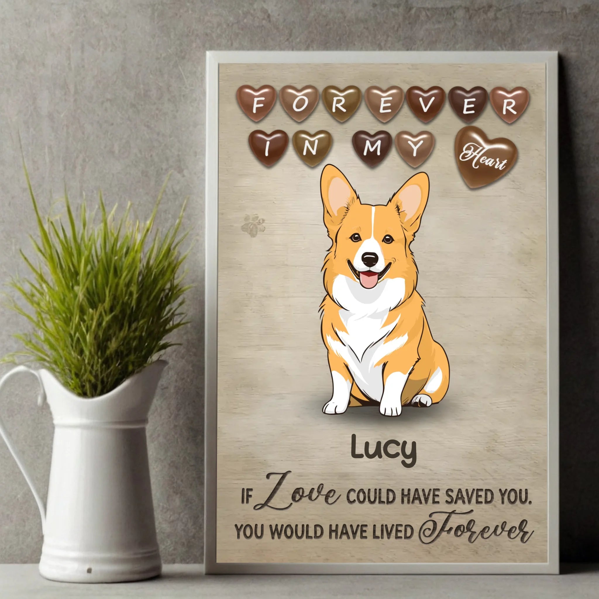 Forever Home Personalized Dog Poster – Custom Pet Wall Print - 89Prints