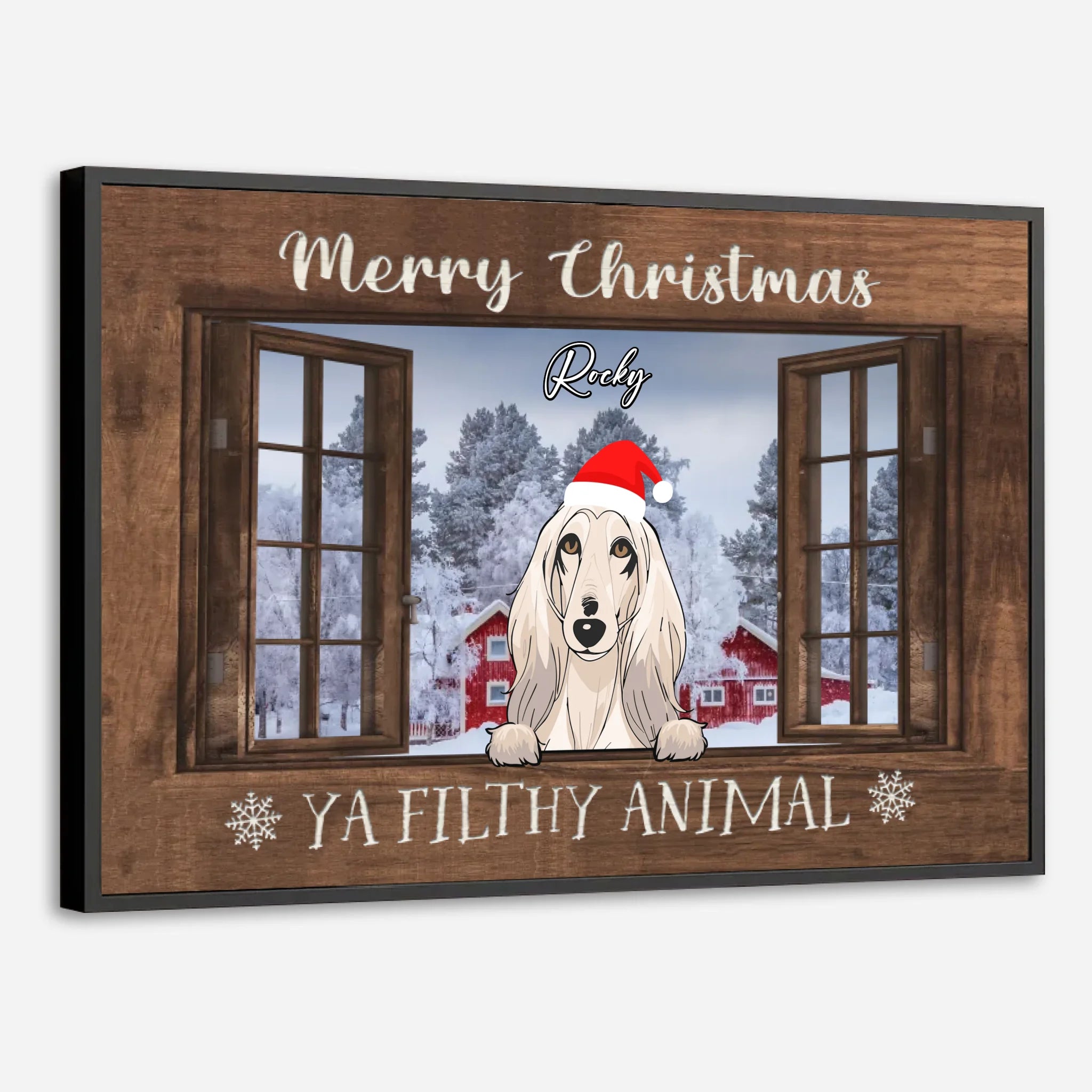 Custom Christmas Dog Poster – Best Friend Holiday Wall Art – 89Prints