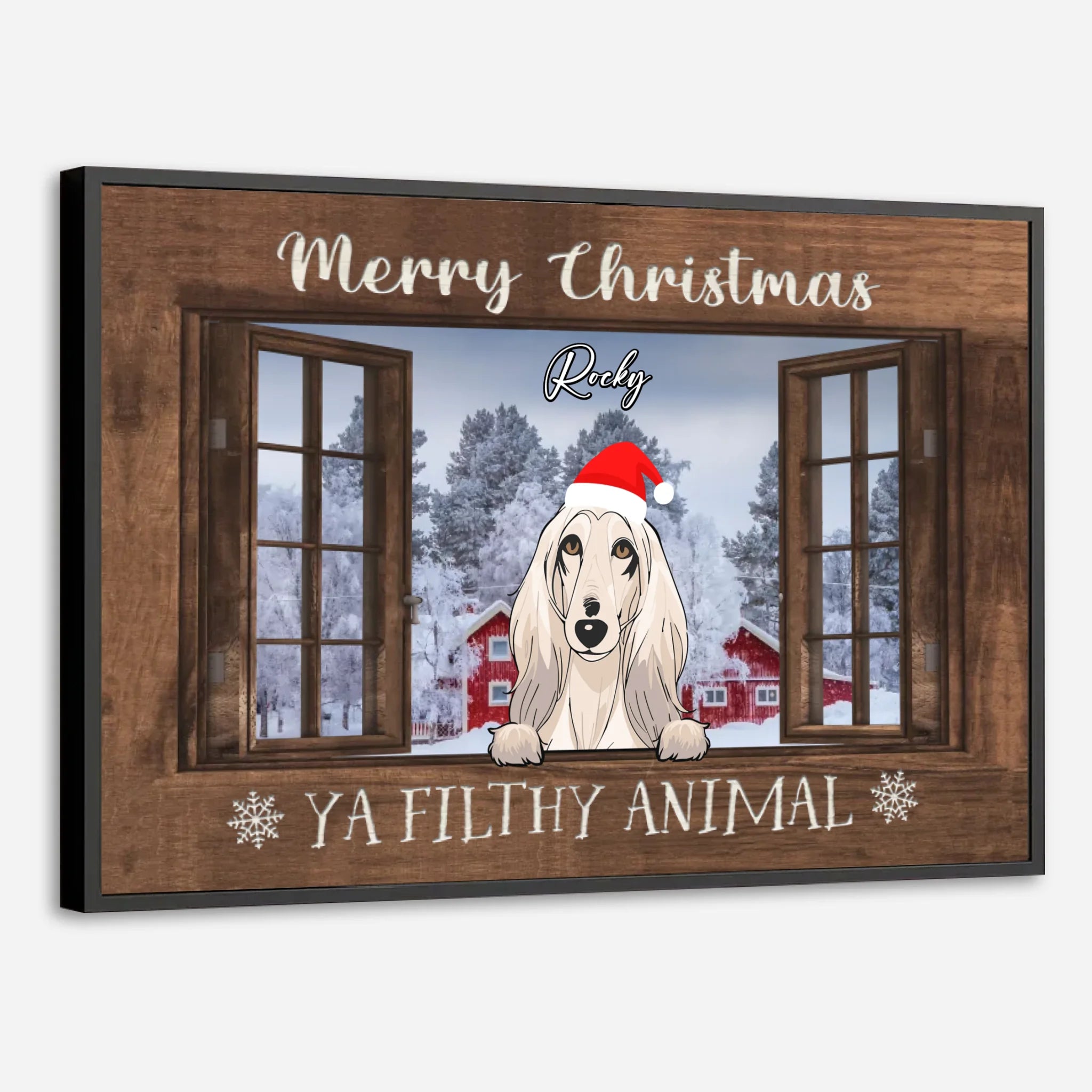 Custom Christmas Dog Poster – Best Friend Holiday Wall Art – 89Prints