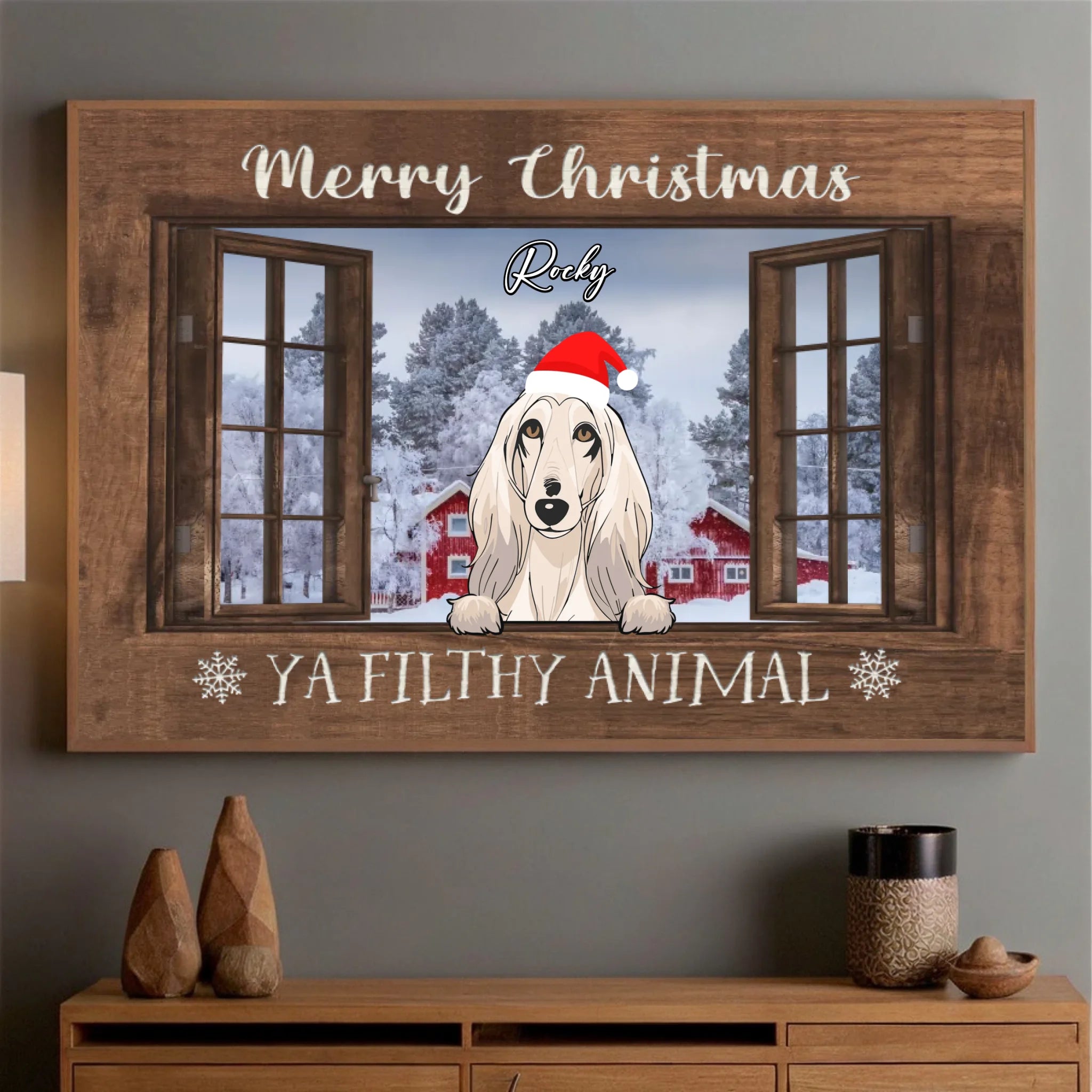 Custom Christmas Dog Poster – Best Friend Holiday Wall Art – 89Prints