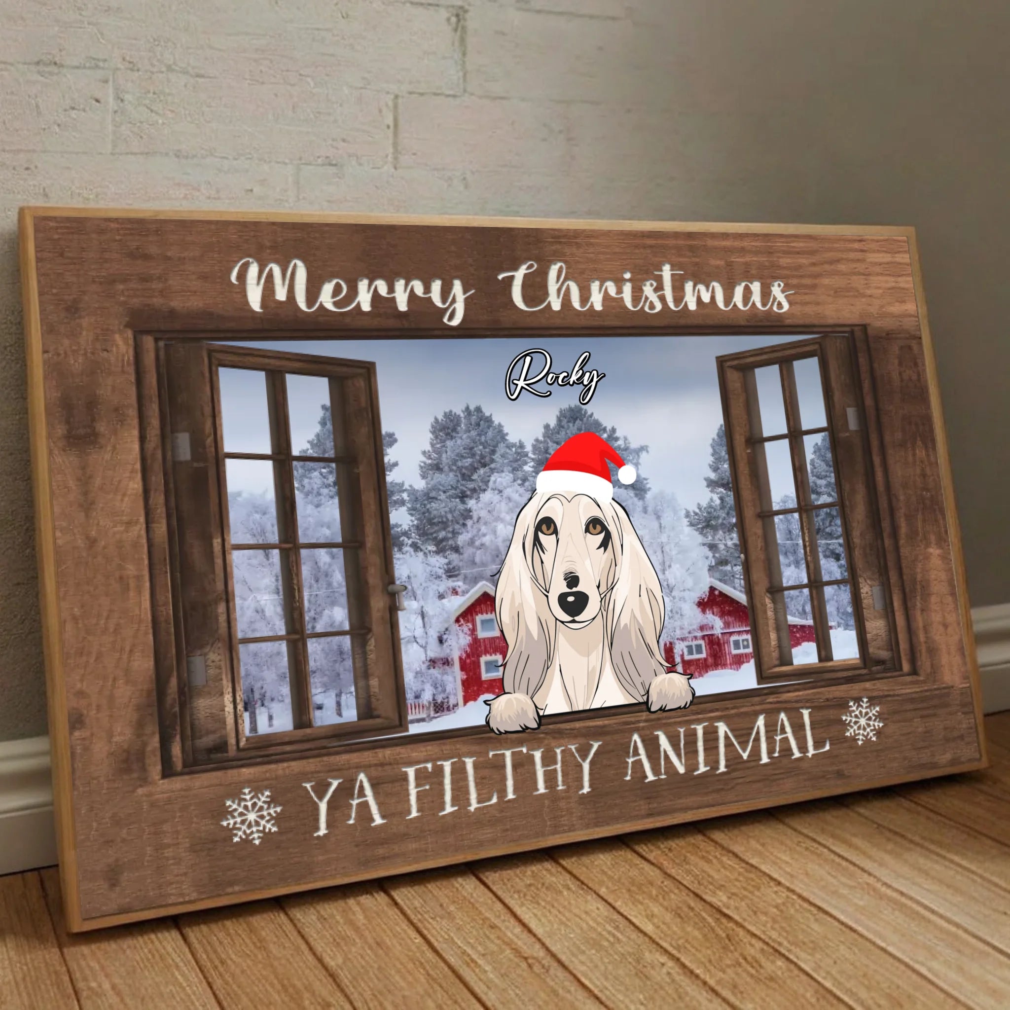 Custom Christmas Dog Poster – Best Friend Holiday Wall Art – 89Prints