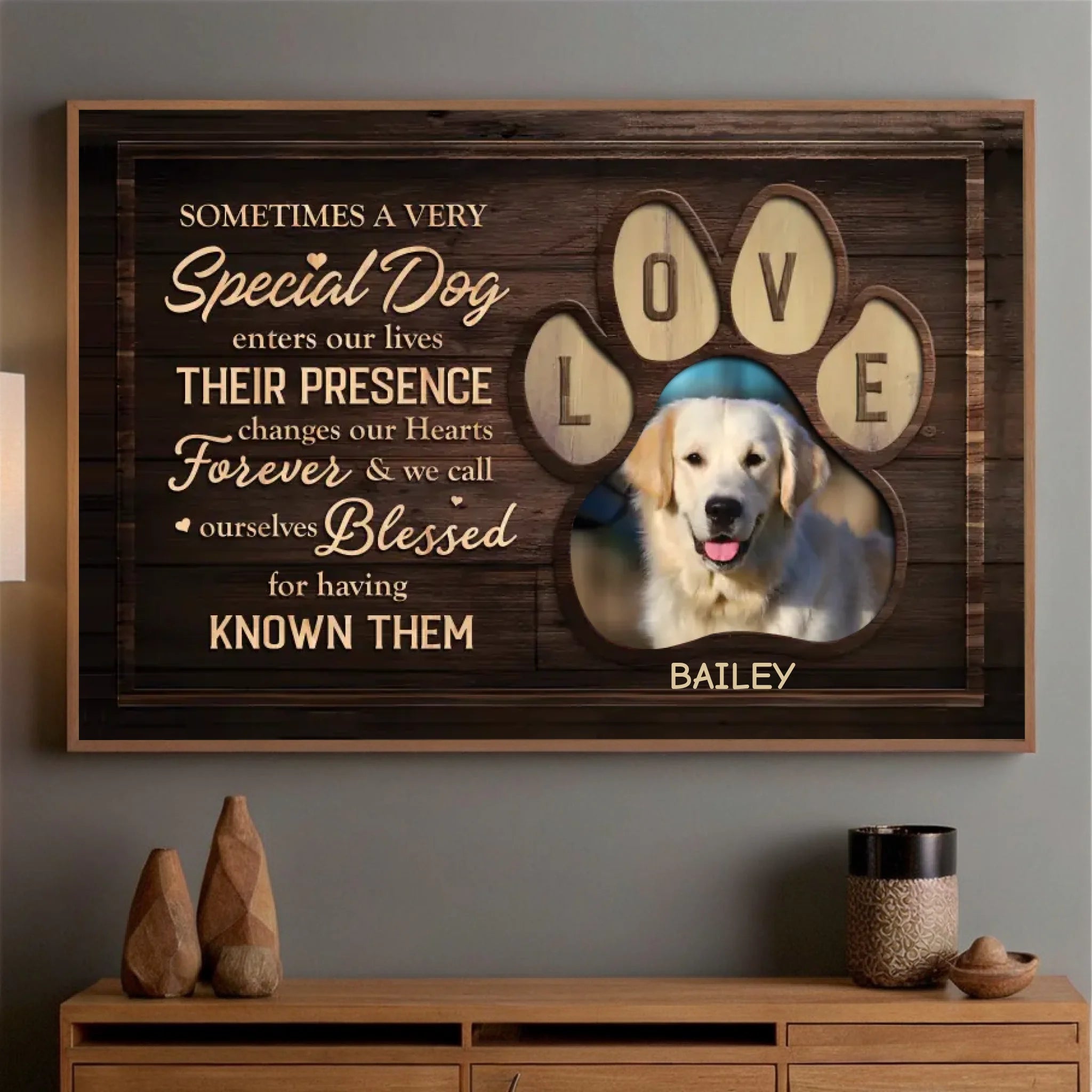 Custom Pet Memorial Poster – A Gentle Reminder of the Blessings from Your Special Dog