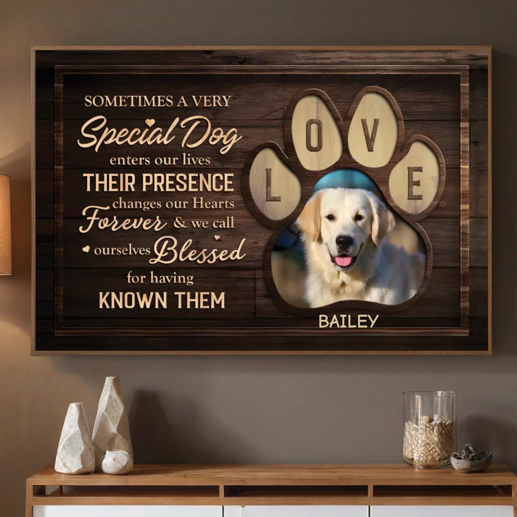 Custom Pet Memorial Poster – A Gentle Reminder of the Blessings from Your Special Dog