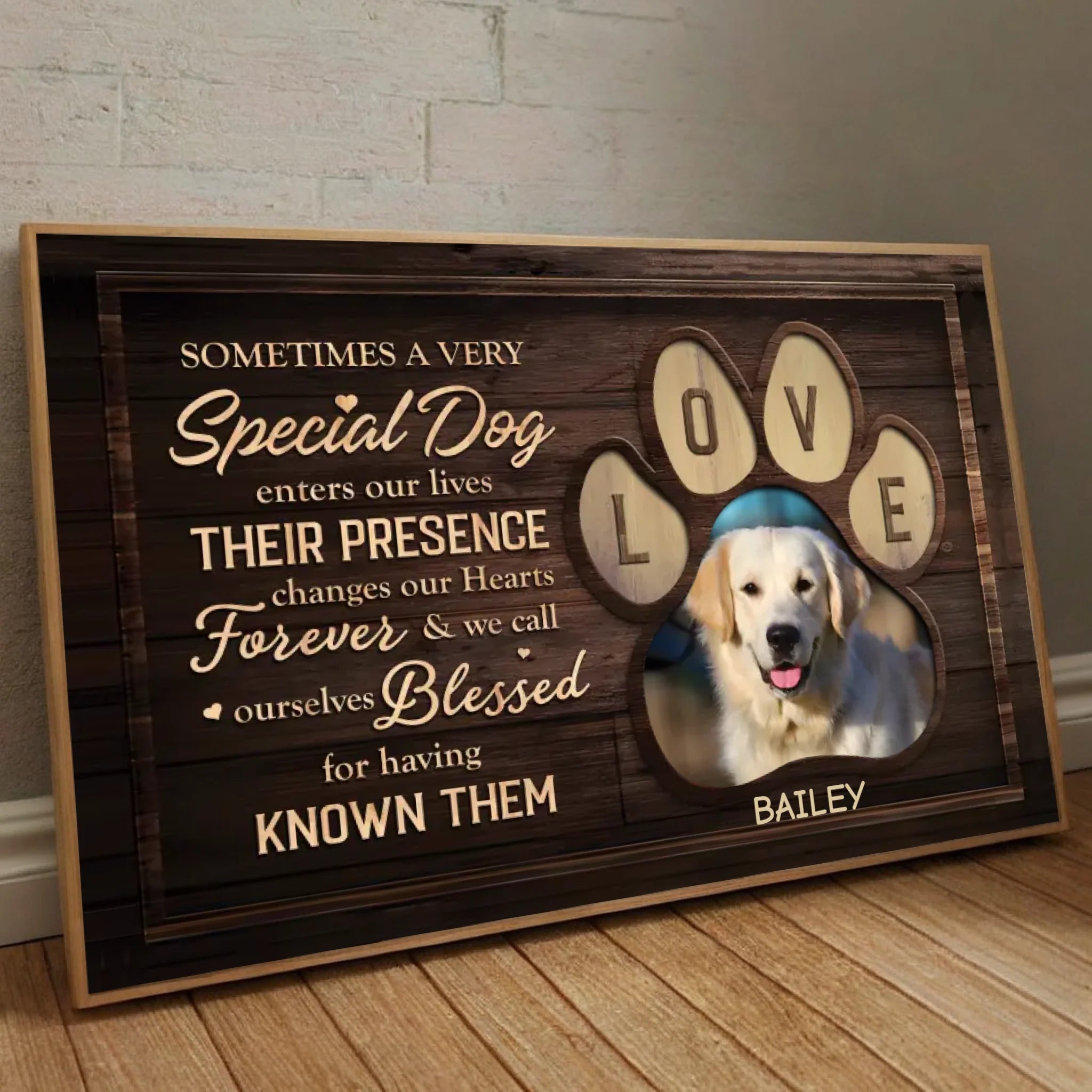 Custom Pet Memorial Poster – A Gentle Reminder of the Blessings from Your Special Dog