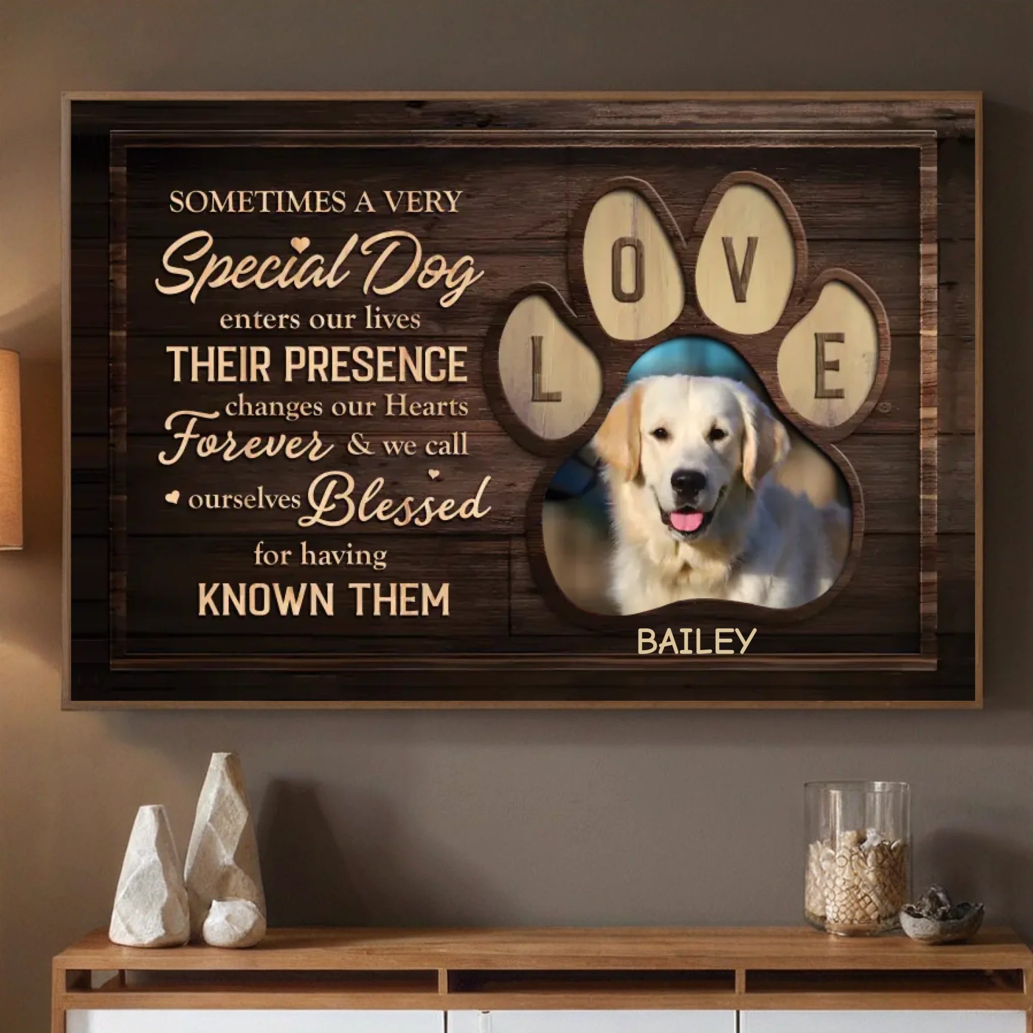Custom Pet Memorial Poster – A Gentle Reminder of the Blessings from Your Special Dog