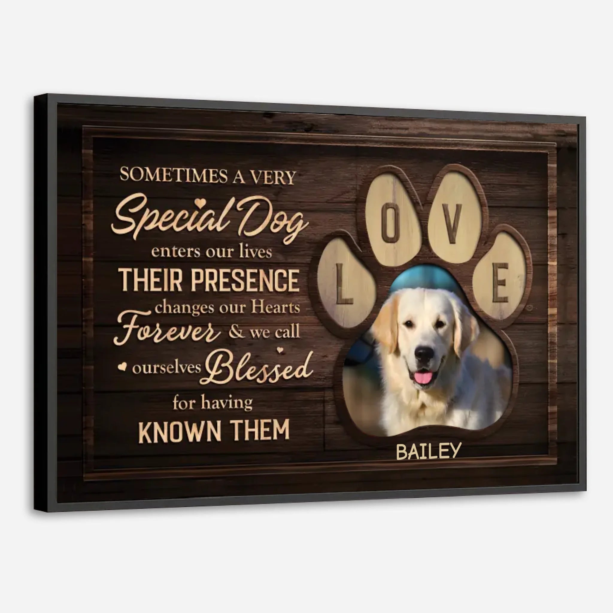Custom Pet Memorial Poster – A Gentle Reminder of the Blessings from Your Special Dog