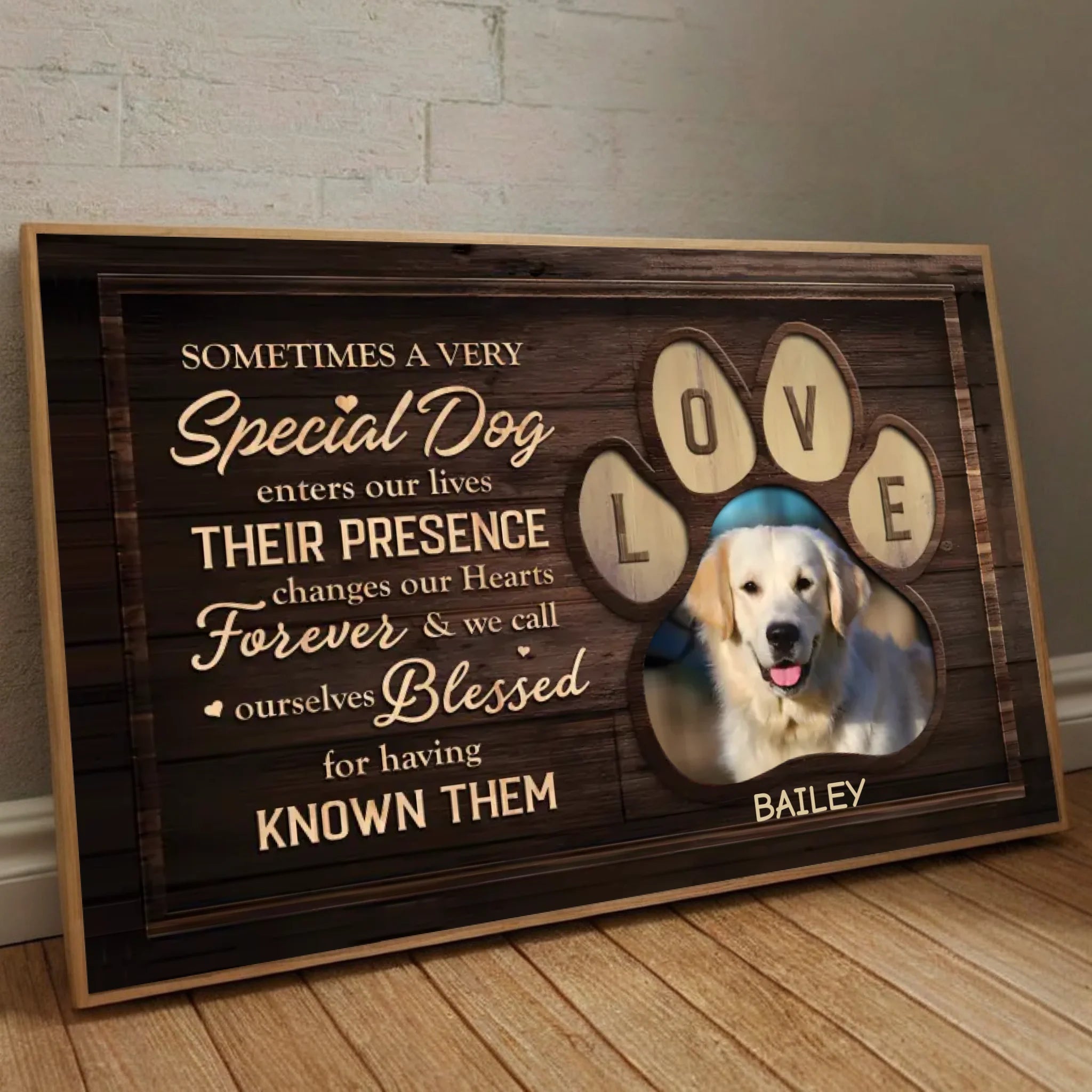 Custom Pet Memorial Poster – A Gentle Reminder of the Blessings from Your Special Dog