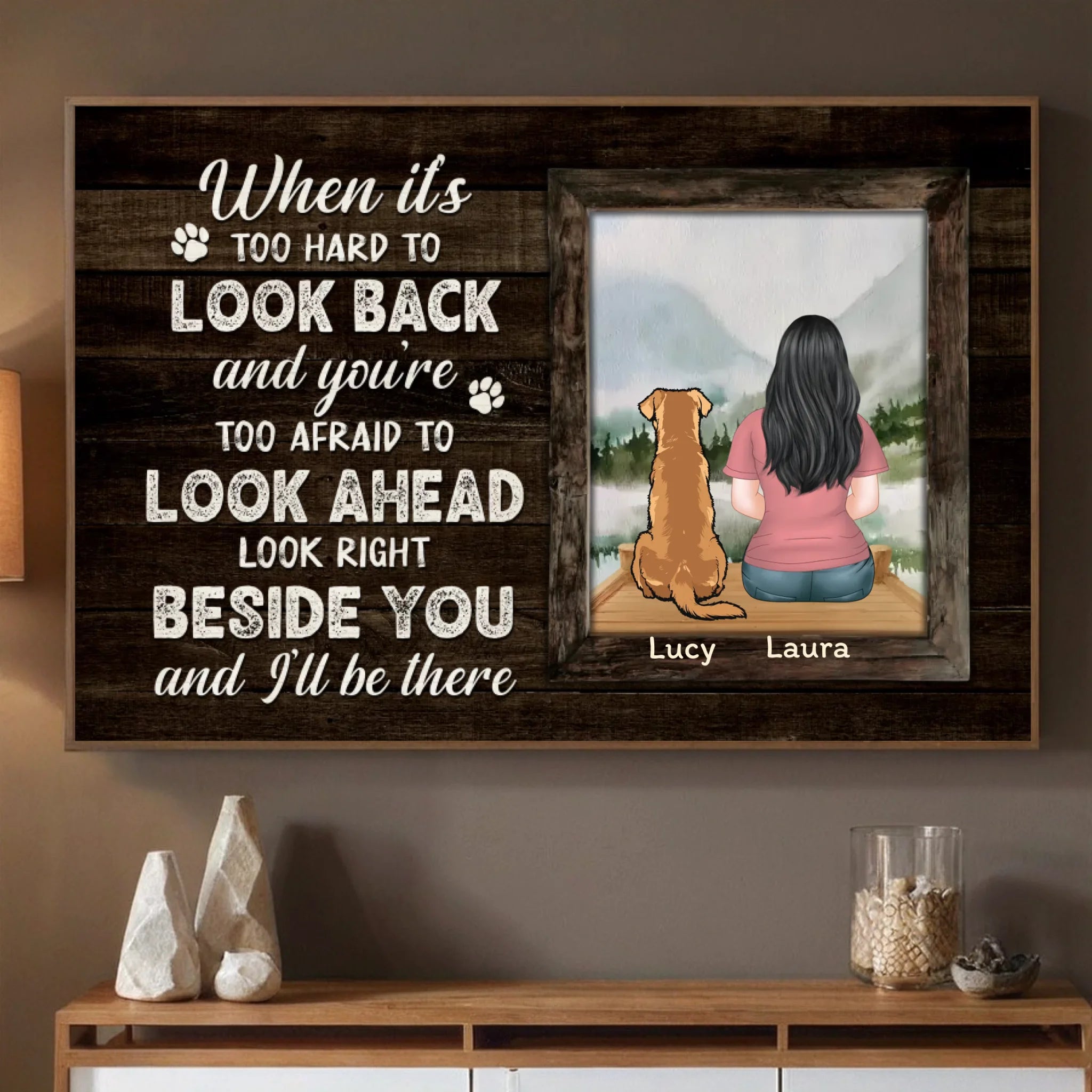 Furry Friend Quote Poster – Look Beside You Keepsake Print – 89Prints