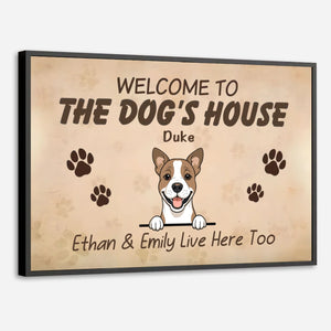 Welcome to The Dog’s House Poster – Personalized Dog Wall Sign - 89Prints