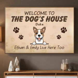 Welcome to The Dog’s House Poster – Personalized Dog Wall Sign - 89Prints