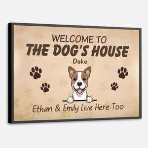 Welcome to The Dog’s House Poster – Personalized Dog Wall Sign - 89Prints